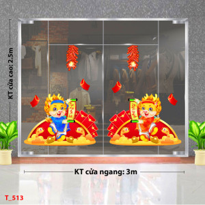 Decal dán tường Tết xuân- Bé rồng chúc tết Decal dán tường Tết xuân- Bé rồng chúc tết