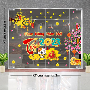 Decal dán tường Tết xuân- vui tết 2023 Decal dán tường Tết xuân- vui tết 2023