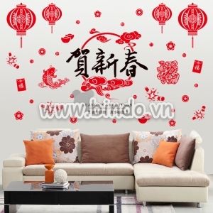 Decal dán tường Tết xuân 11