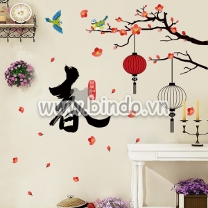 Decal dán tường Tết xuân 12