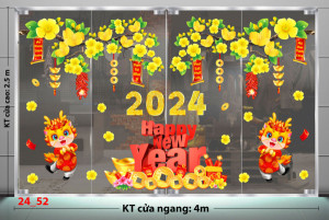 Decal dán tường Tết xuân 1231- Decal dán tường Tết xuân 1231-