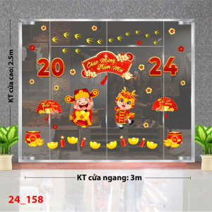 Decal dán tường Tết xuân 158 Decal dán tường Tết xuân 158