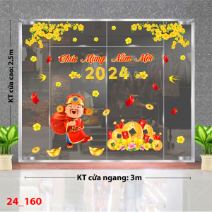 Decal dán tường Tết xuân 160 Decal dán tường Tết xuân 160