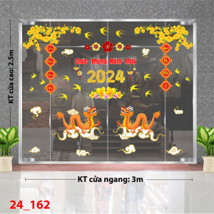 Decal dán tường Tết xuân 162 Decal dán tường Tết xuân 162