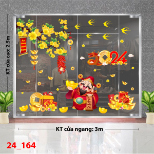 Decal dán tường Tết xuân 164 Decal dán tường Tết xuân 164