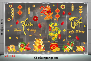 Decal dán tường Tết xuân 165 Decal dán tường Tết xuân 165