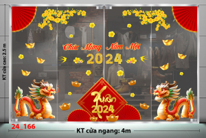 Decal dán tường Tết xuân 166 Decal dán tường Tết xuân 166