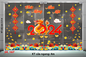 Decal dán tường Tết xuân 167 Decal dán tường Tết xuân 167