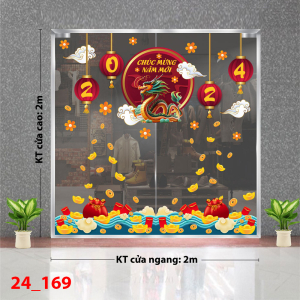 Decal dán tường Tết xuân 169 Decal dán tường Tết xuân 169