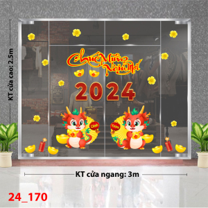 Decal dán tường Tết xuân 170 Decal dán tường Tết xuân 170