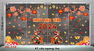 Decal dán tường Tết xuân 172 Decal dán tường Tết xuân 172