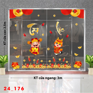 Decal dán tường Tết xuân 176 Decal dán tường Tết xuân 176