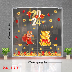 Decal dán tường Tết xuân 177 Decal dán tường Tết xuân 177