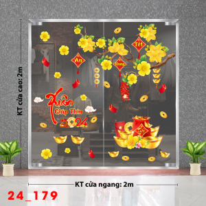 Decal dán tường Tết xuân 179 Decal dán tường Tết xuân 179