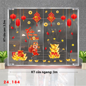 Decal dán tường Tết xuân 184 Decal dán tường Tết xuân 184
