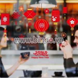 Decal dán tường Tết xuân 2