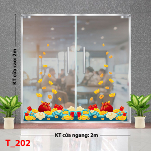 Decal dán tường Tết xuân 202 Decal dán tường Tết xuân 202