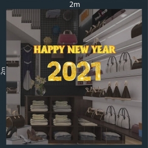 Decal dán tường Tết xuân 2021-Happy New Year 2021