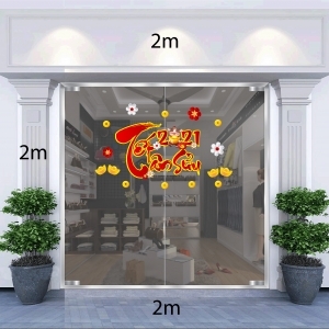 Decal dán tường Tết xuân 2021-Tết Tân Sửu 2021
