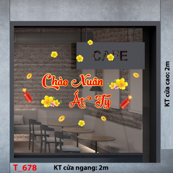 Decal dán tường Decal Tết xuân 2025 -Combo 18 Decal dán tường Decal Tết xuân 2025 -Combo 18