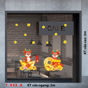 Decal dán tường Tết xuân 533A Decal dán tường Tết xuân 533A