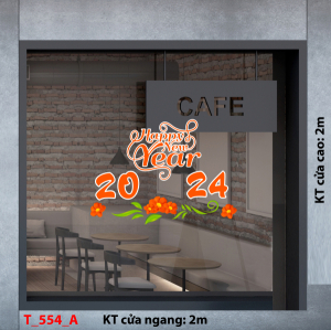 Decal dán tường Tết xuân 554A Decal dán tường Tết xuân 554A
