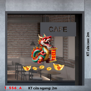 Decal dán tường Tết xuân 556A Decal dán tường Tết xuân 556A