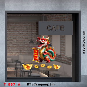 Decal dán tường Tết xuân 557A Decal dán tường Tết xuân 557A
