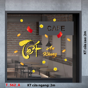 Decal dán tường Tết xuân 562A Decal dán tường Tết xuân 562A