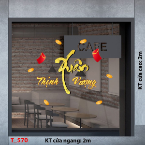Decal dán tường Decal Tết xuân 2025 -Tết xuân 570 Decal dán tường Decal Tết xuân 2025 -Tết xuân 570