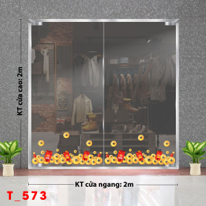 Decal dán tường Tết xuân 573 Decal dán tường Tết xuân 573