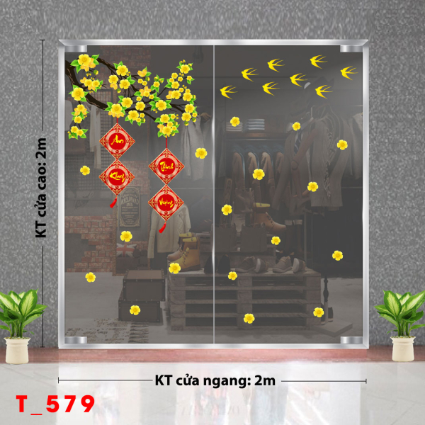Decal dán tường Decal Tết xuân 579 Decal dán tường Decal Tết xuân 579