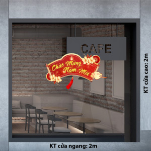 Decal dán tường Tết xuân-Chào mừng Chúc Mừng Năm Mới Decal dán tường Tết xuân-Chào mừng Chúc Mừng Năm Mới