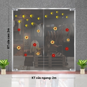 Decal dán tường Tết xuân-Chim én và hoa mai 1 Decal dán tường Tết xuân-Chim én và hoa mai 1