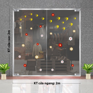 Decal dán tường Tết xuân-Chim én và hoa mai 4 Decal dán tường Tết xuân-Chim én và hoa mai 4