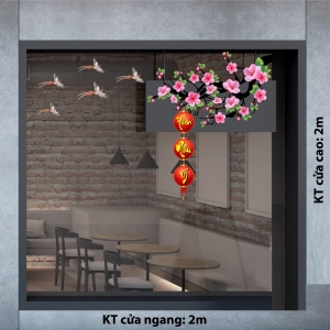 Decal dán tường Tết xuân-Chim én và hoa mai 6 Decal dán tường Tết xuân-Chim én và hoa mai 6