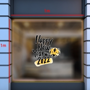 Decal dán tường Tết xuân-Chữ chúc tết HAPPY NEW YEAR 2022 Decal dán tường Tết xuân-Chữ chúc tết HAPPY NEW YEAR 2022