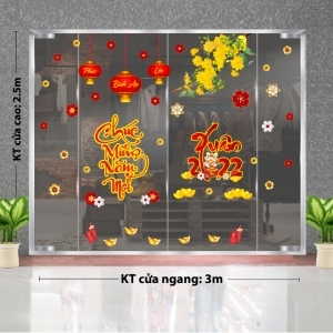 Decal dán tường Tết xuân-Chúc mừng năm mới-Xuân 2022