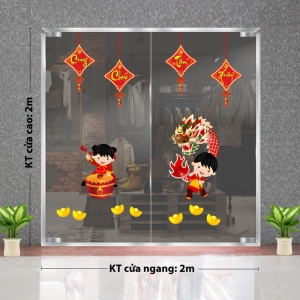 Decal dán tường Tết xuân-Cung Chúc Tân Xuân Decal dán tường Tết xuân-Cung Chúc Tân Xuân