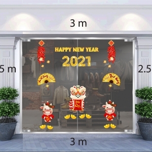 Decal dán tường Tết xuân-Đốt pháo đón xuân về Decal dán tường Tết xuân-Đốt pháo đón xuân về