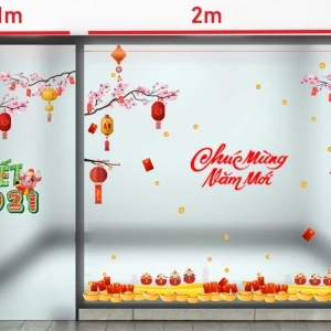 Decal dán tường Tết xuân-Hoa đào ngày xuân Decal dán tường Tết xuân-Hoa đào ngày xuân