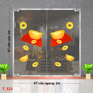 Decal dán tường Tết xuân - Đồng tiền vàng may mắn Decal dán tường Tết xuân - Đồng tiền vàng may mắn
