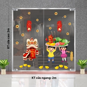 Decal dán tường Tết xuân-Pháo hoa đón xuân Decal dán tường Tết xuân-Pháo hoa đón xuân