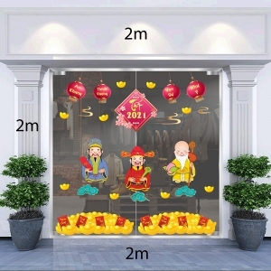 Decal dán tường Tết xuân-Phúc Lộc Thọ chúc tết xuân Decal dán tường Tết xuân-Phúc Lộc Thọ chúc tết xuân