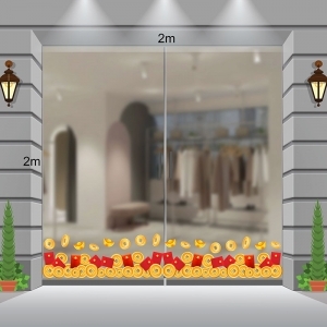 Decal dán tường Tết xuân TA4 - Chân tường vàng cát tường Decal dán tường Tết xuân TA4 - Chân tường vàng cát tường