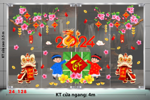 Decal dán tường Tết xuân-Tết 128 Decal dán tường Tết xuân-Tết 128