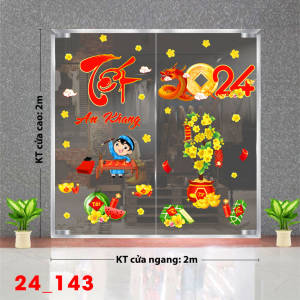 Decal dán tường Tết xuân-Tết 143 bé vẽ Decal dán tường Tết xuân-Tết 143 bé vẽ