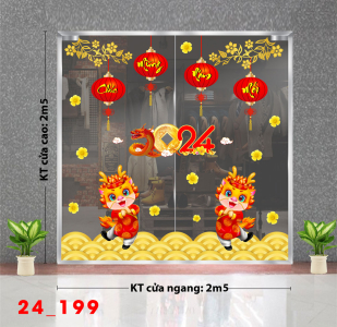 Decal dán tường Tết xuân-Tết 199 Decal dán tường Tết xuân-Tết 199