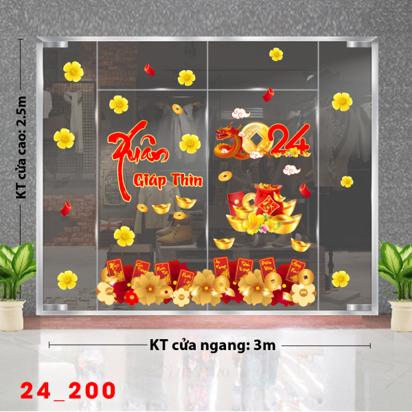 Decal dán tường Tết xuân-Tết 200 Decal dán tường Tết xuân-Tết 200