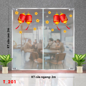 Decal dán tường Decal Tết -Tết 201 lồng đèn đỏ Decal dán tường Decal Tết -Tết 201 lồng đèn đỏ